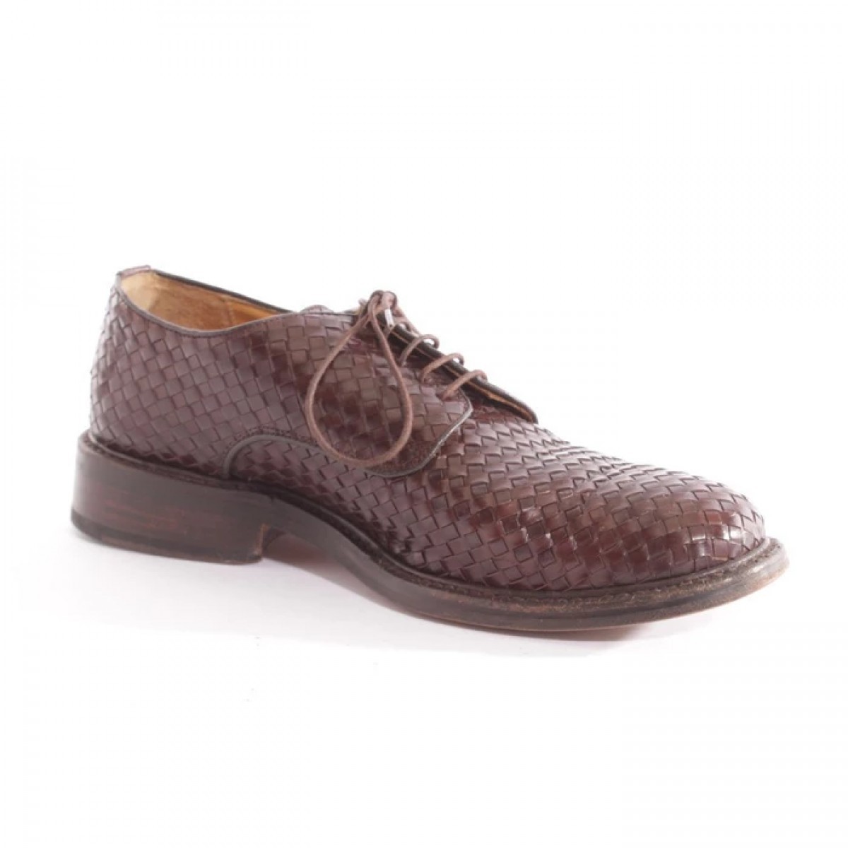 Massimo Dutti - RARE brown braided leather shoes - 3