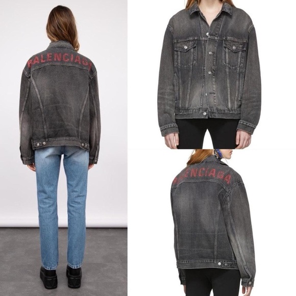 Balenciaga Denim Jacket in Bal Dirty Grey 2019 ‘like a man’ - 3