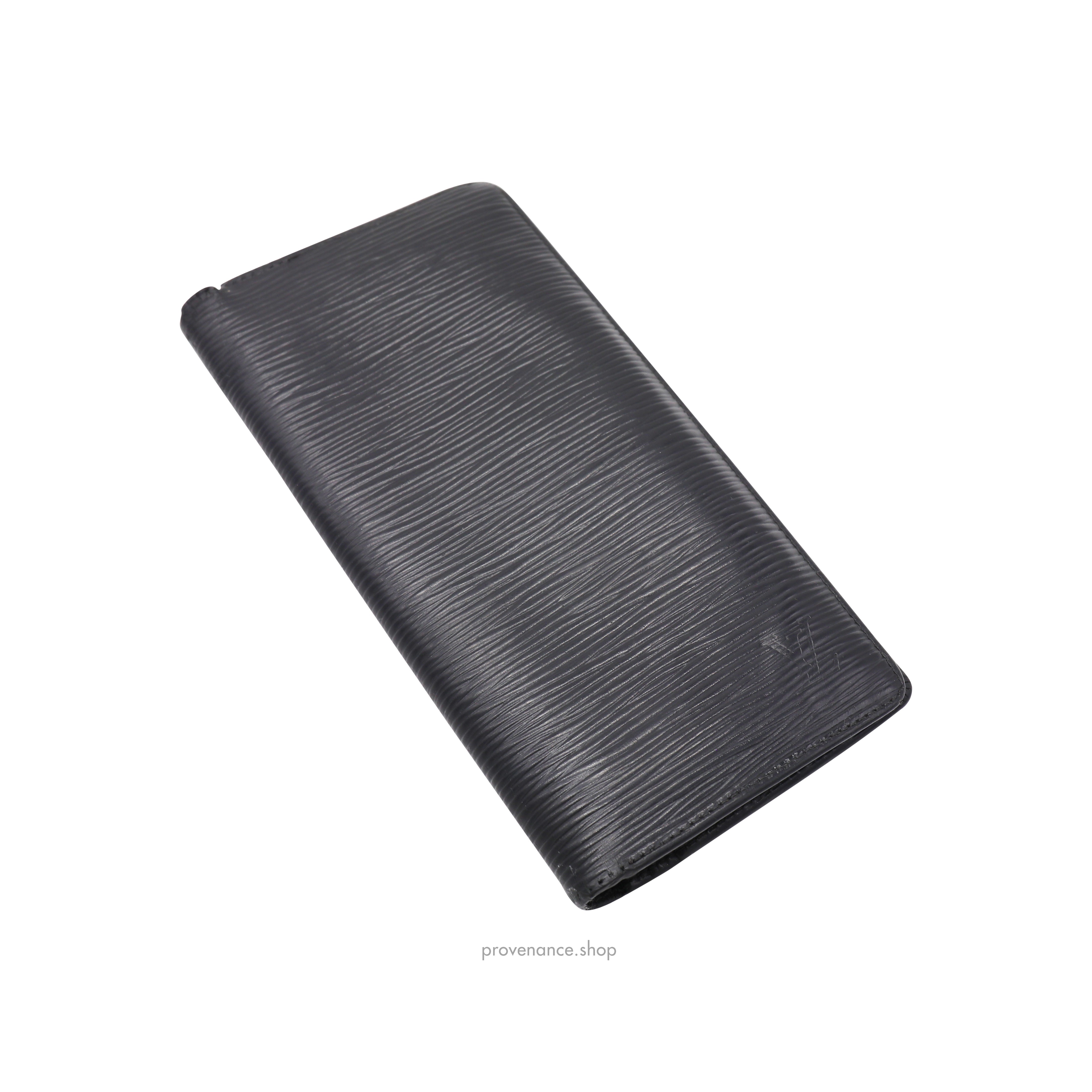 Brazza Long Wallet in Black Epi Noir Leather - 4