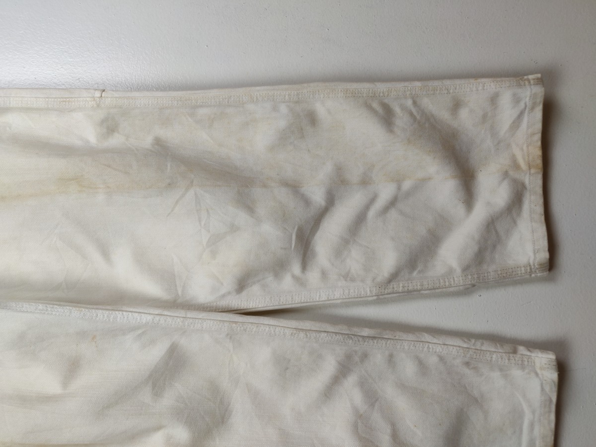 White Cargo Worker Pant Trouser - 8