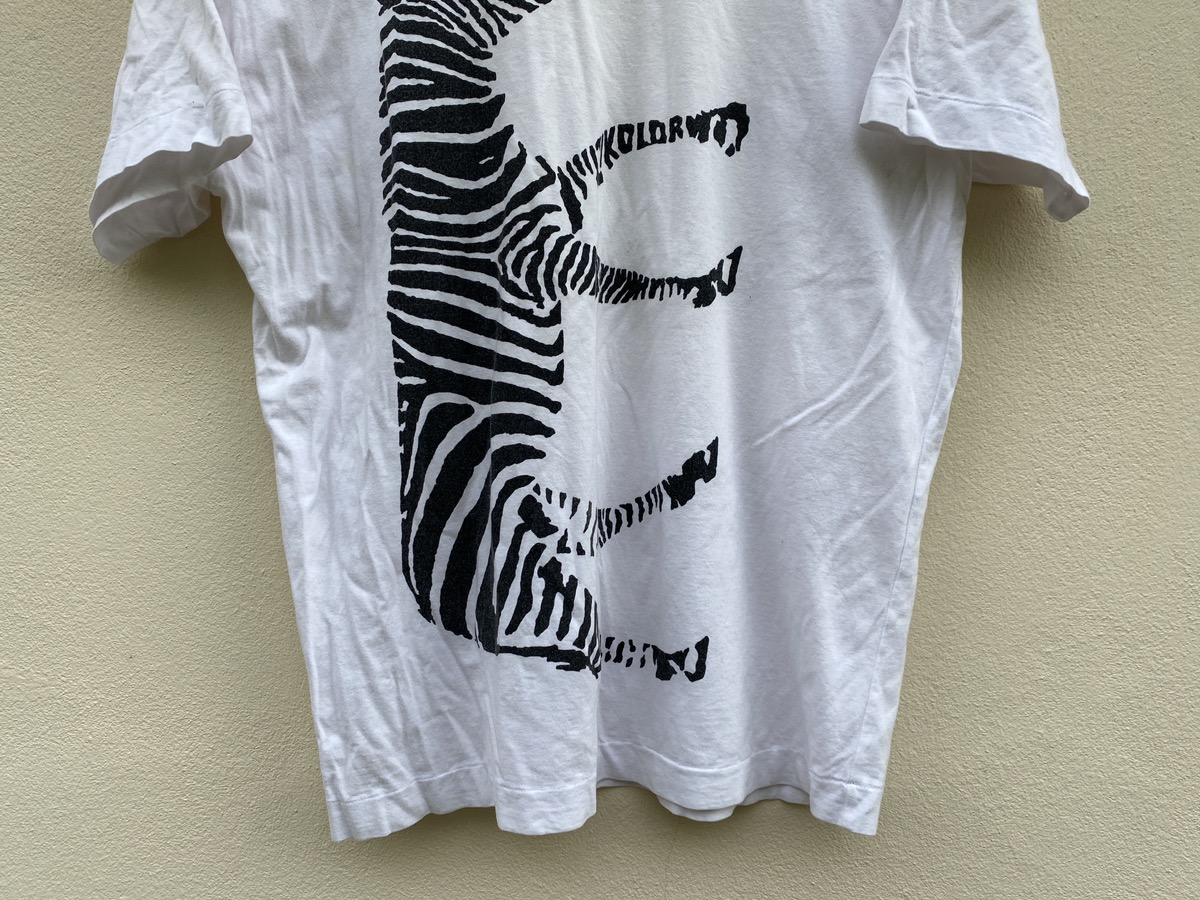 Vintage Kolor Comme Des Garcon Zebra Graphic Unique Tshirt - 3