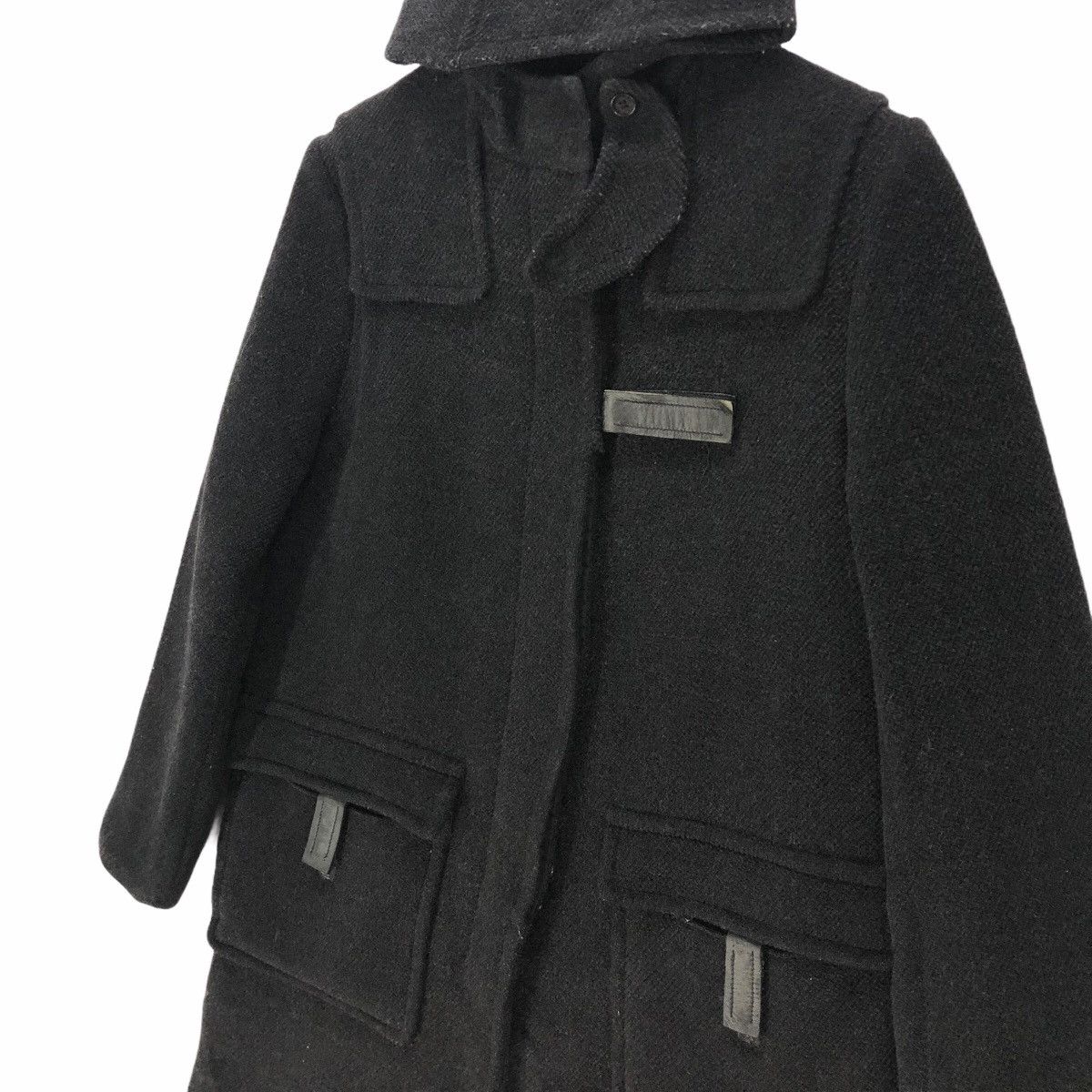 Prada Milano Wool Duffle Coat Hoodie Italian Designer Luxury - 3