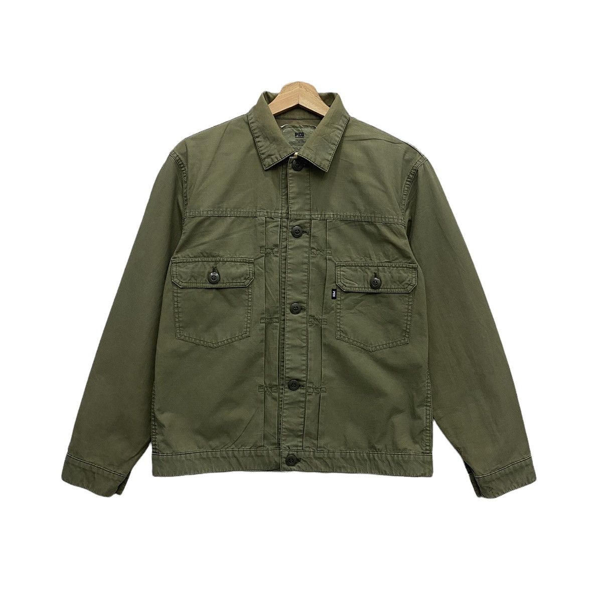 MILITARY BUTTON SHIRT JACKET BY PEG MADE IN JAPAN - 1