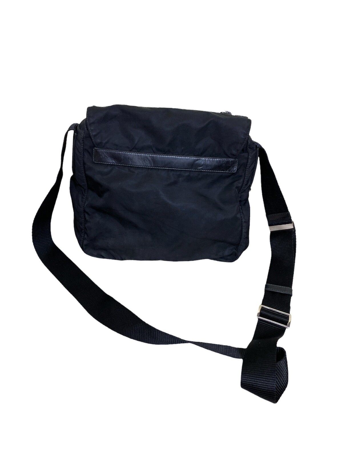 Authentic PRADA Black Tessuto Nylon Shoulder Crossbody Bag - 2