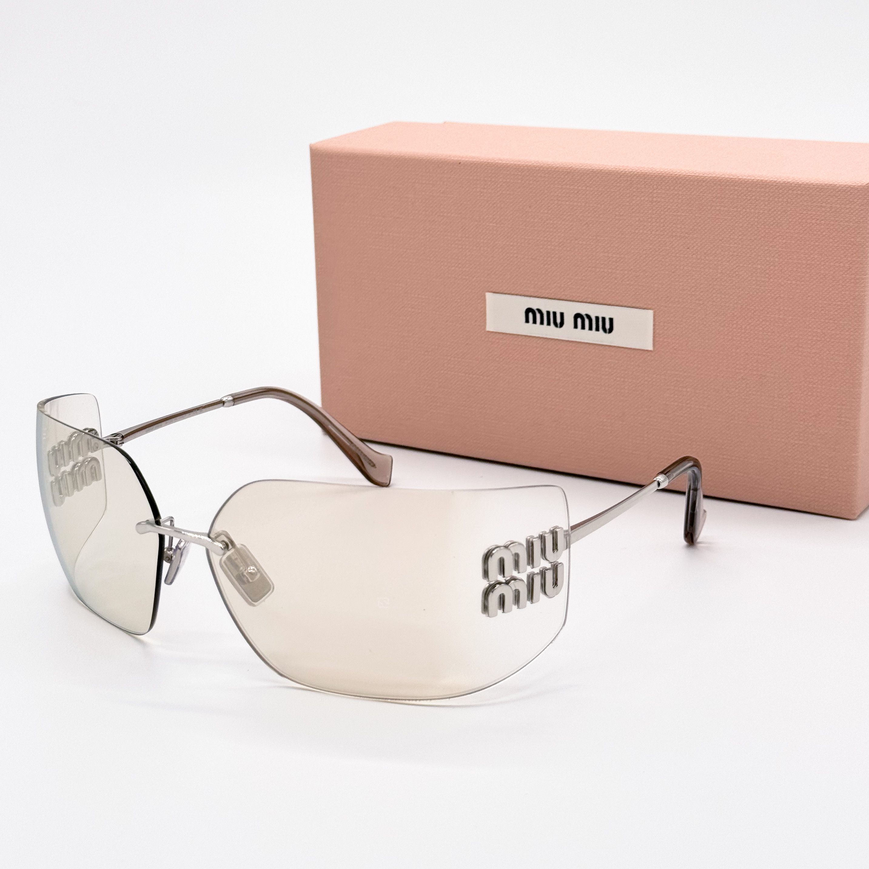 NEW MU54YS 1BC10F MIU MIU SUNGLASSES MU 54YS WRAP EYEWEAR - 1