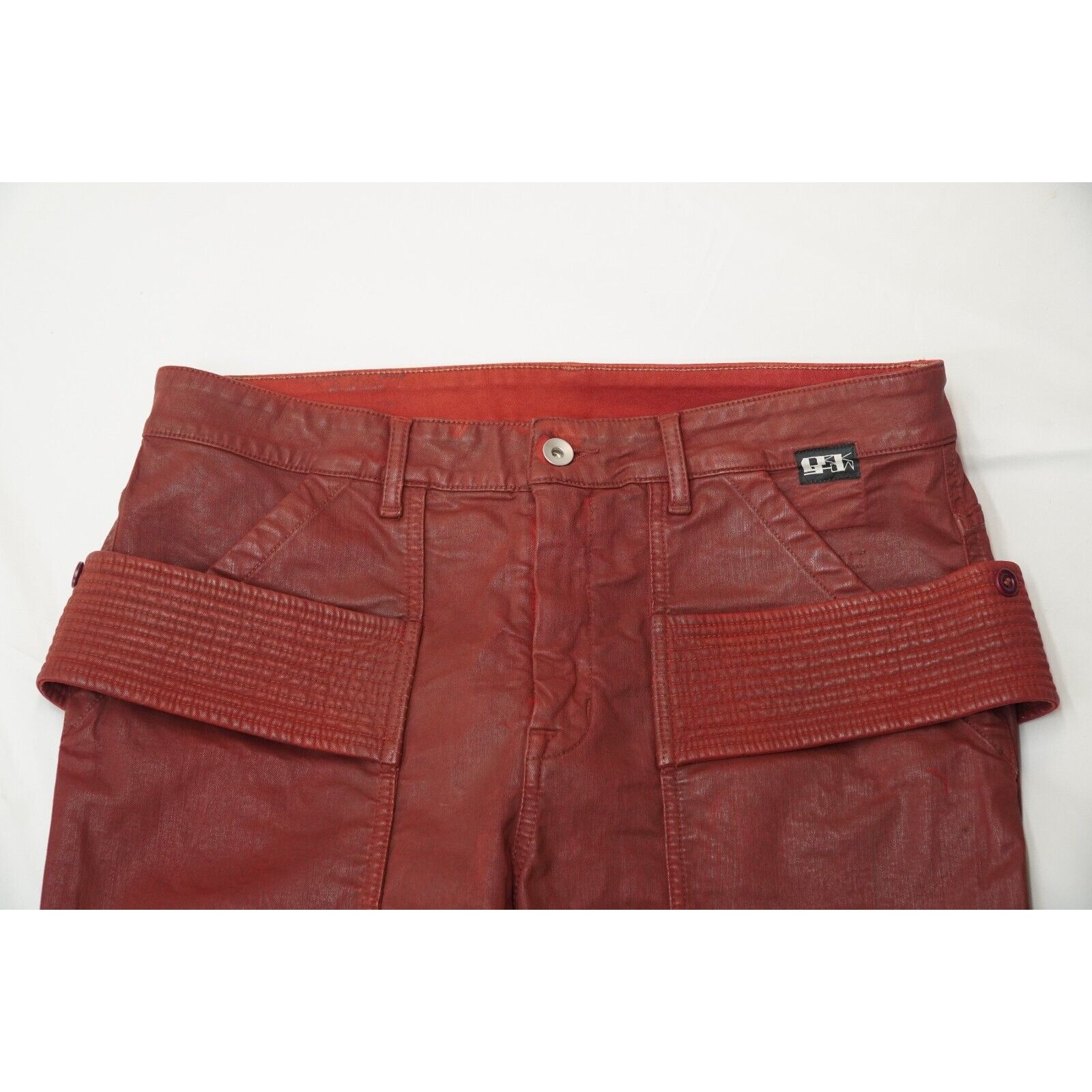 SS21 Easy Creatch Cut 33 Wax Trouser Cargo Pants Dark Cherry - 4