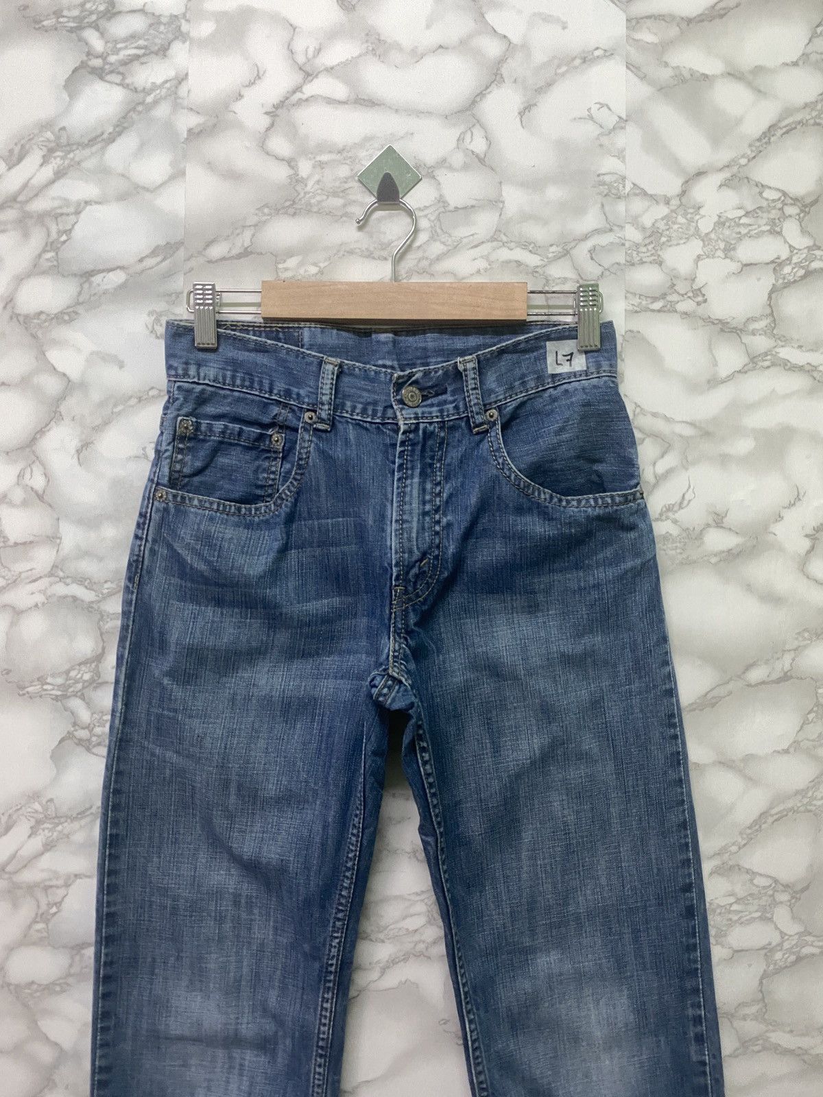 Vintage LEVIS 505 Blue Slim Distressed Jeans - L7 - 3