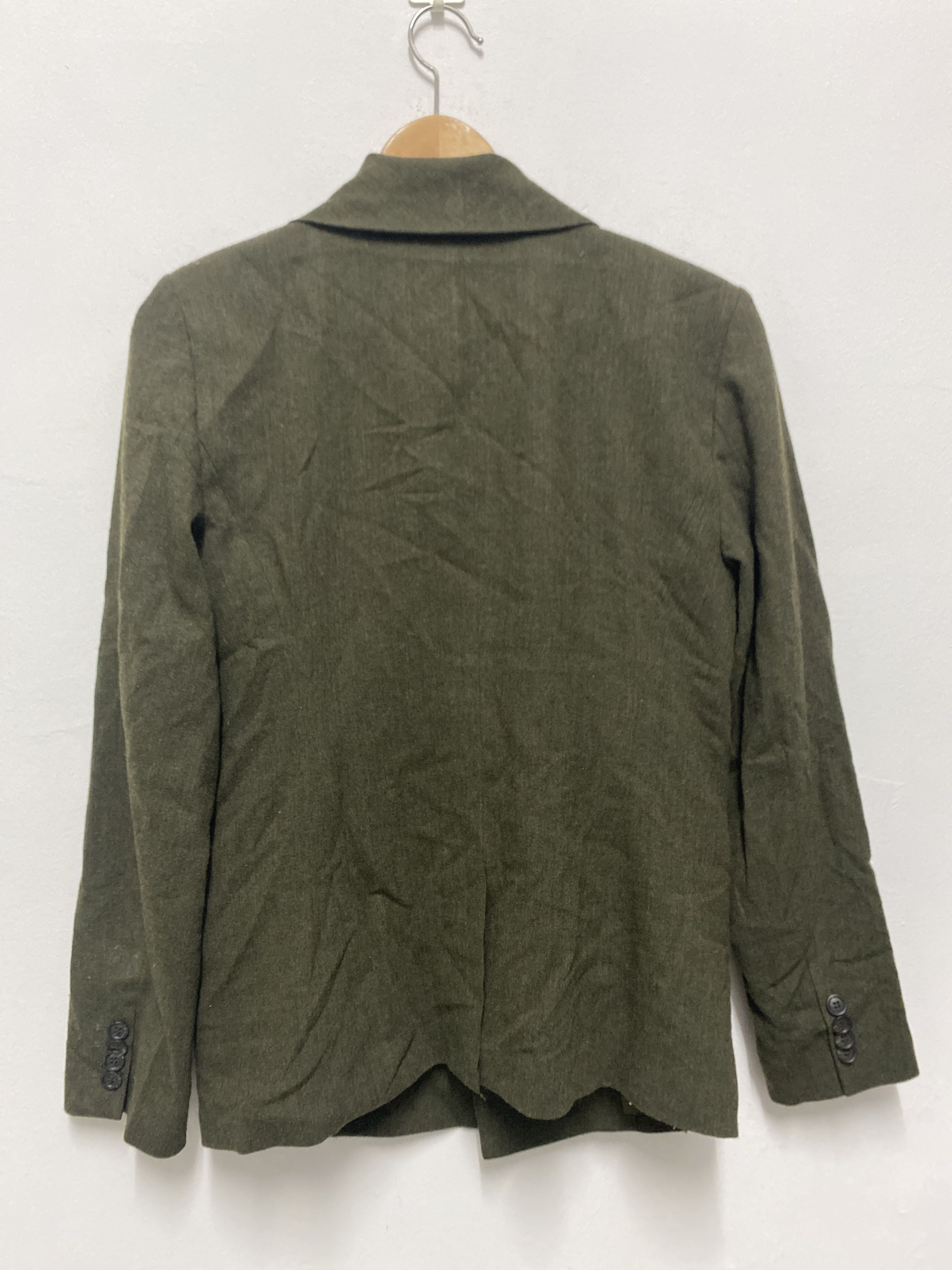 Plantation Olive Green Wool Blazer Jacket – Minimal Japanese Tailoring - 4