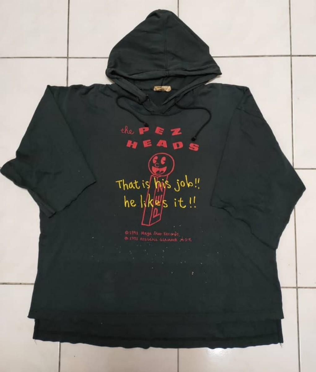Band Tees - Vintage x The Pezhead Distressed Hoodie T - 1