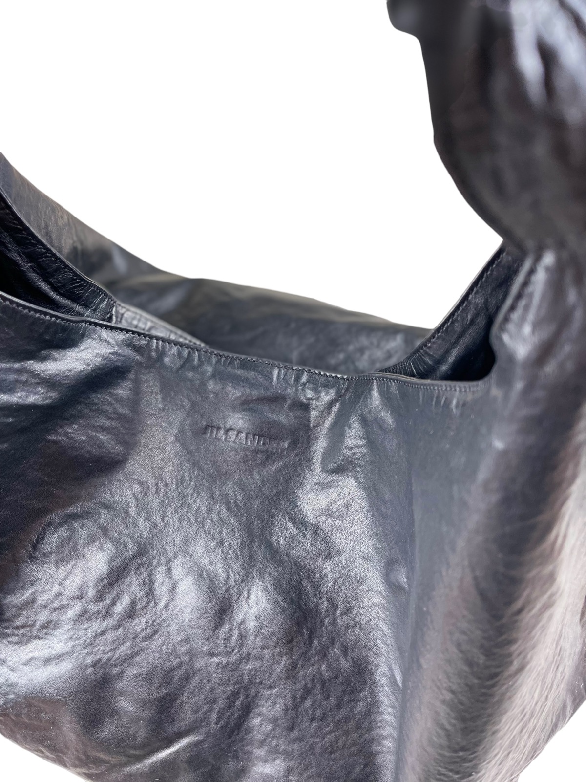 Jil Sander Hobo Leather Bag Bottom Woven - 4