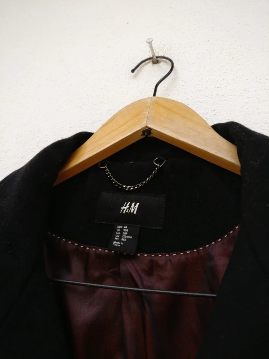 Black - Final Drop! Double Breast Coat Wool Heavy Jacket - 5