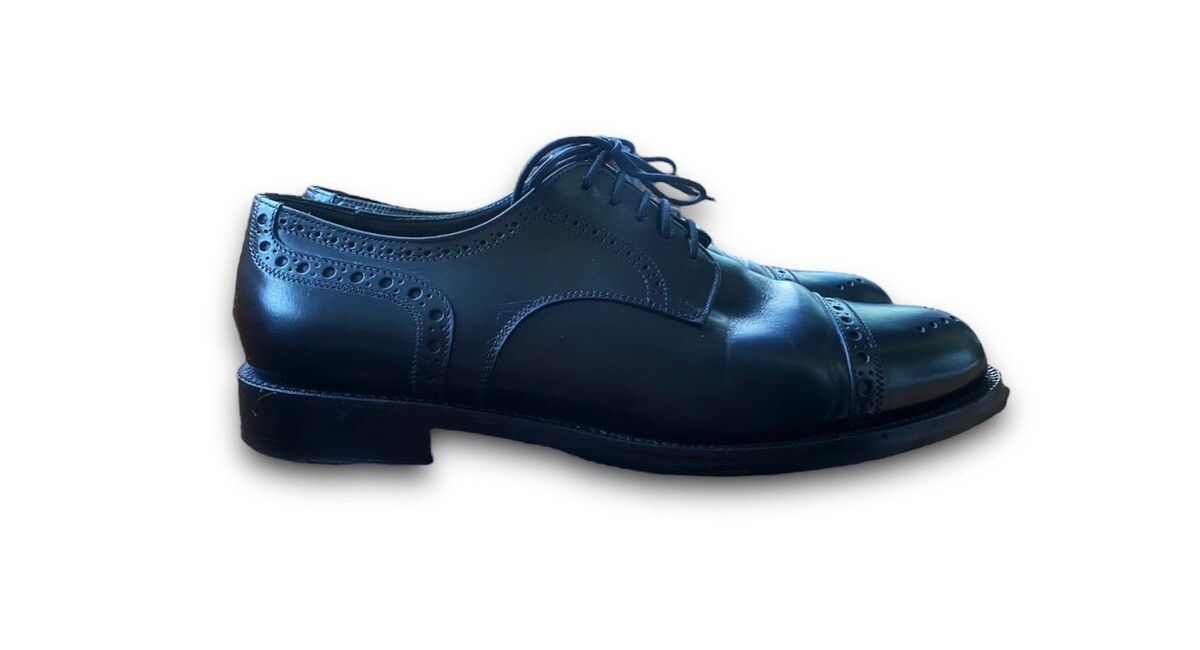 PRADA Leather Oxford Derby Cap Toe Handmade Made In Italy - 4