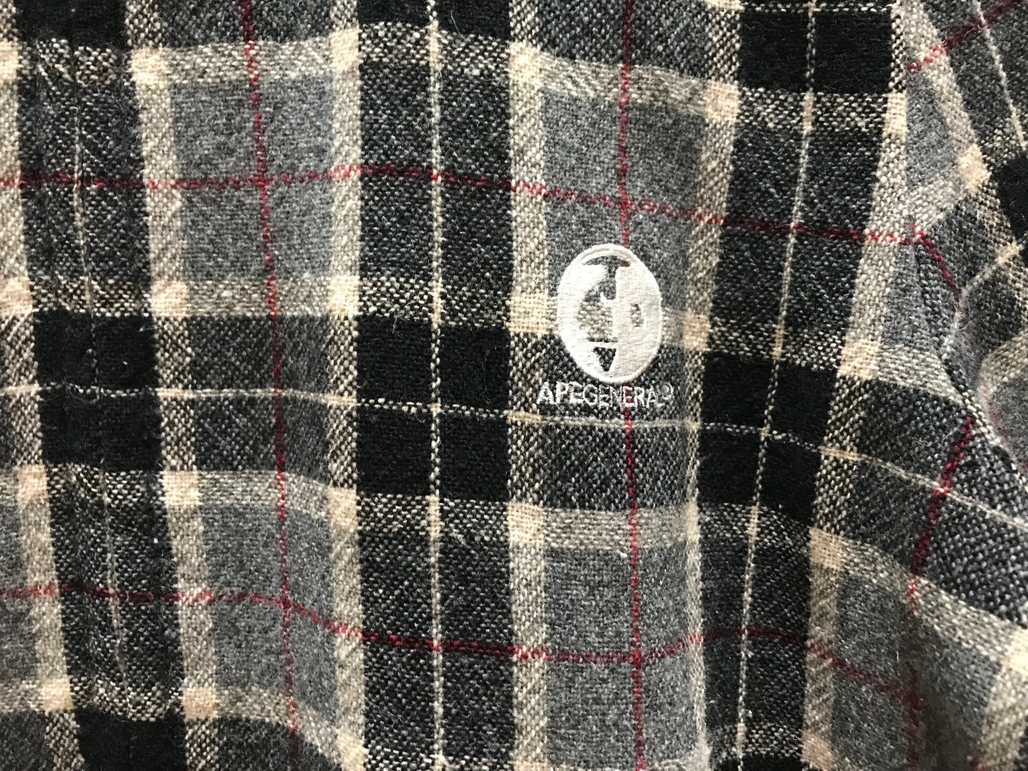 A Bathing Ape General Check Pattern Wool Jacket - 6