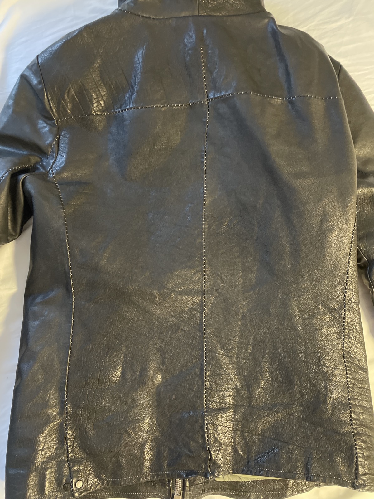 *Last drop* Bison Leather High neck jacket - 5