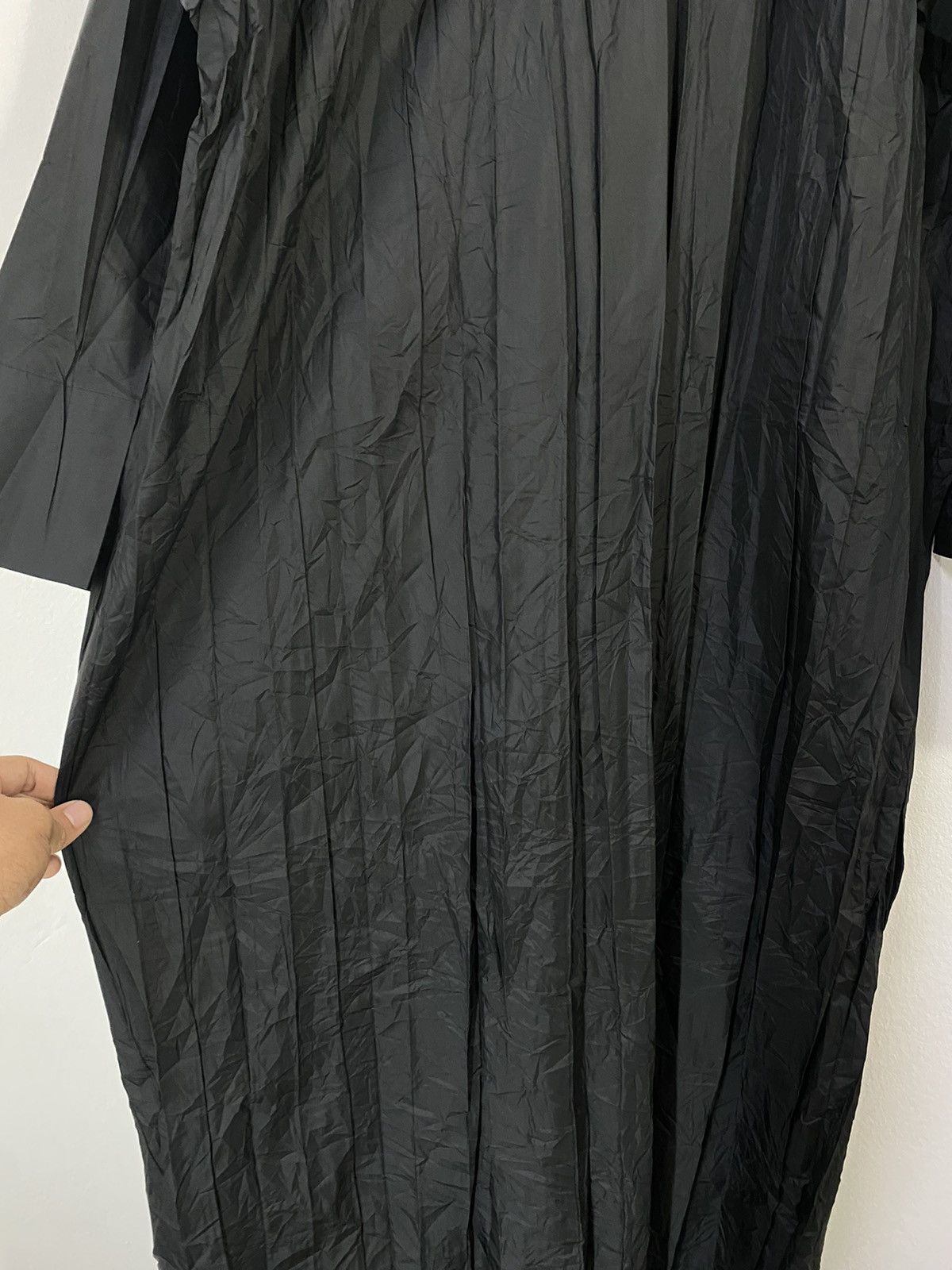 Rare Issey Miyake Wrinkle Pleated Long Jacket Design Rare - 11