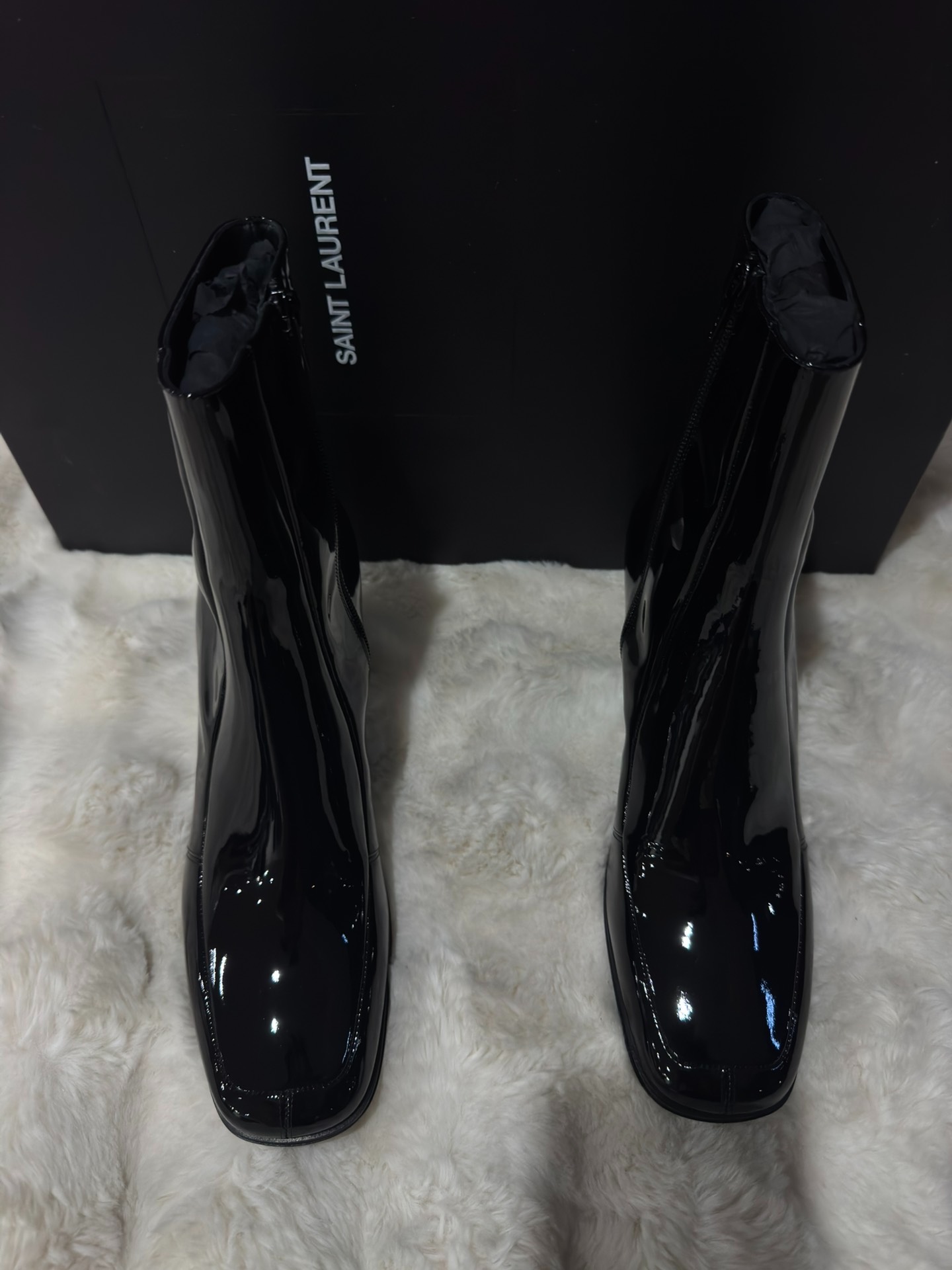 Saint laurent new catwalk patent leather boots - 3