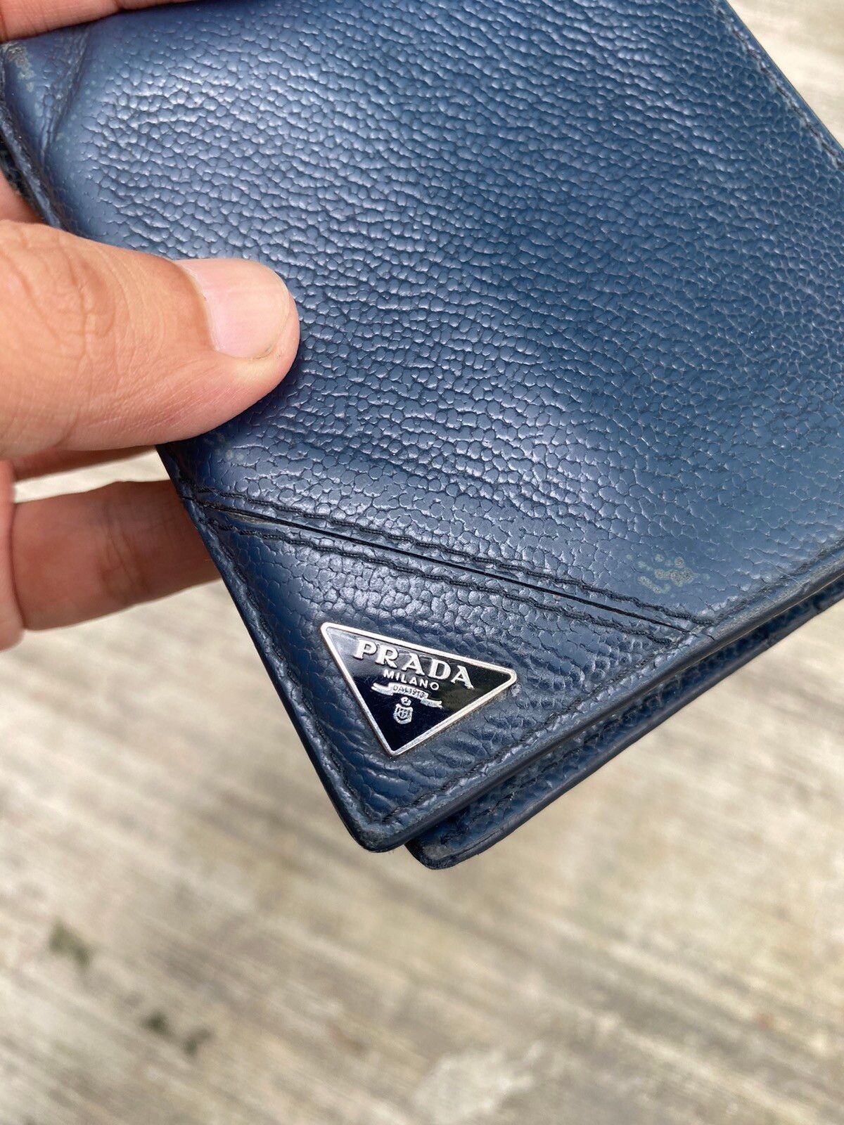 Authentic Prada Bifold Blue Men Wallet - 16