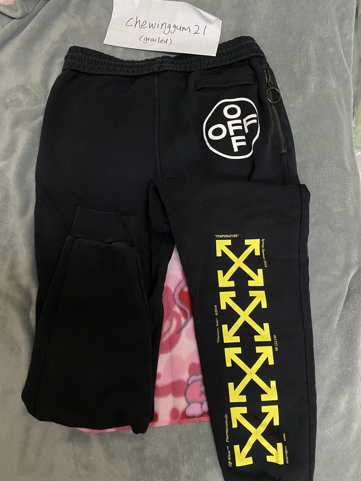 Off White 18SS Temperature Logo Sweatpants - 3