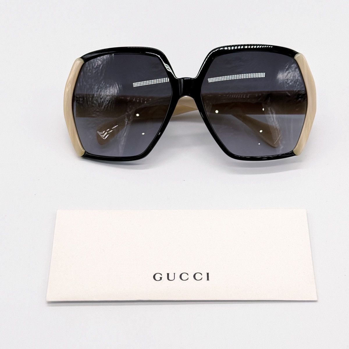 NEW GUCCI GG1065S 002 SQUARE BLACK GREY WOMEN SUNGLASSES - 12