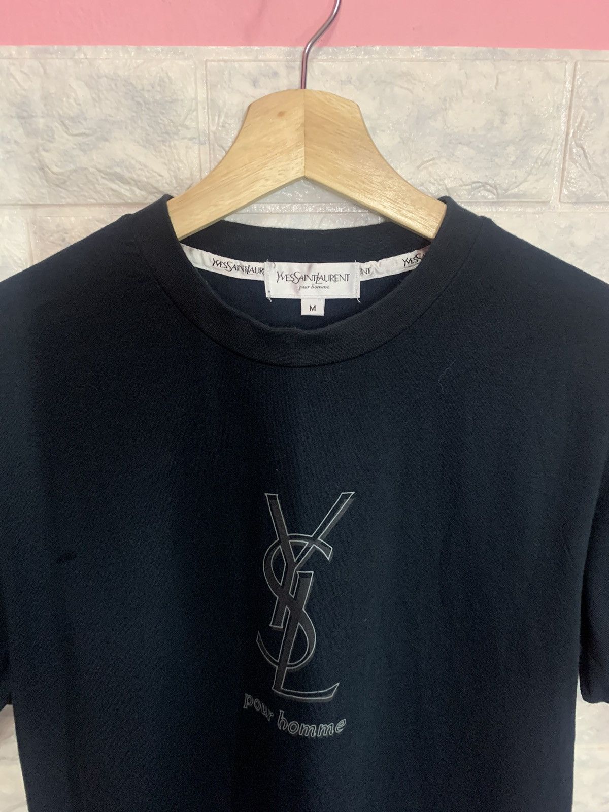Rare Shirt YVes Saint Laurent Big Logo - 3