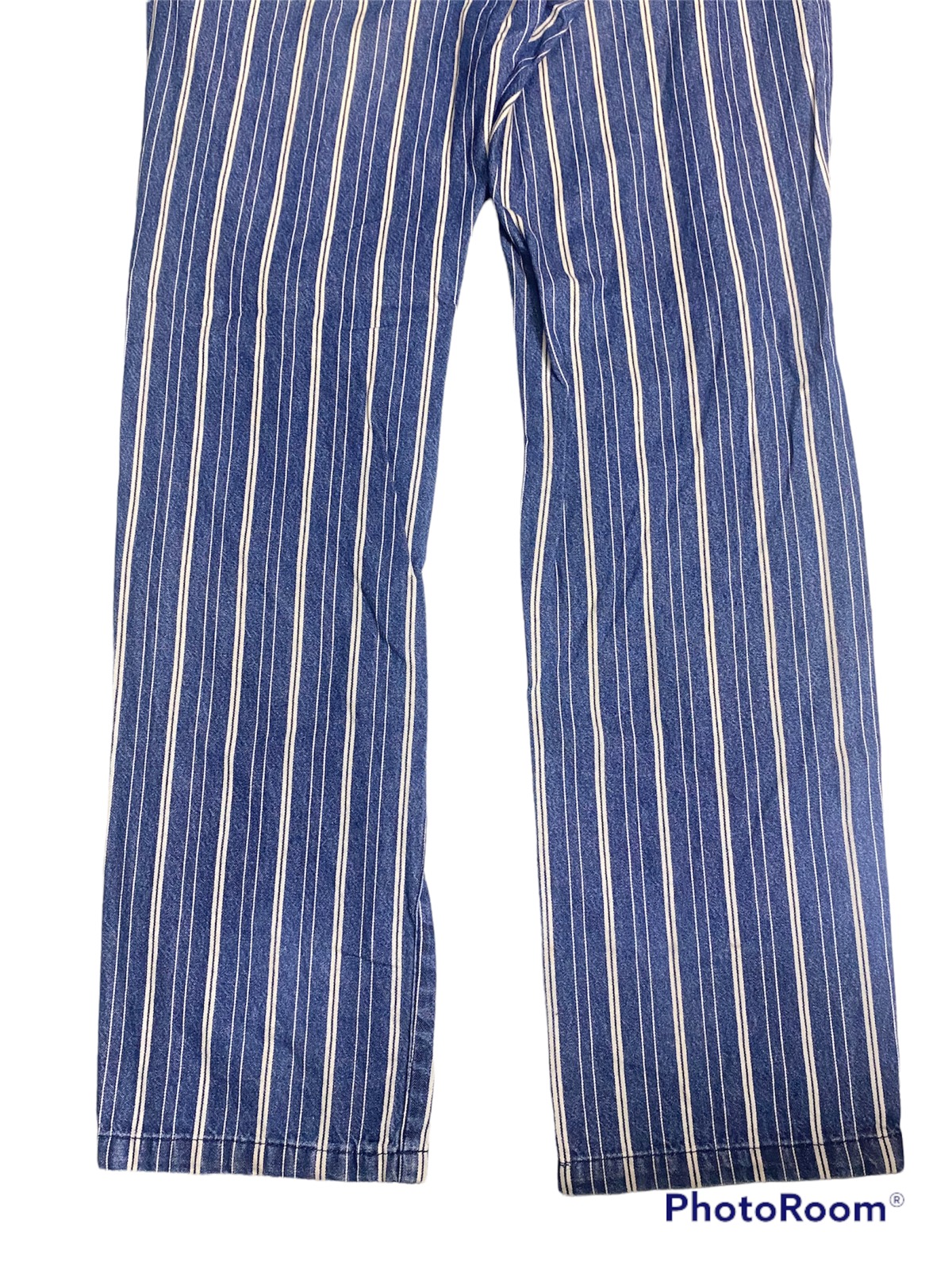 Japanese Brand - Japanese Brand PPFM Blue Stripe Denim Pants