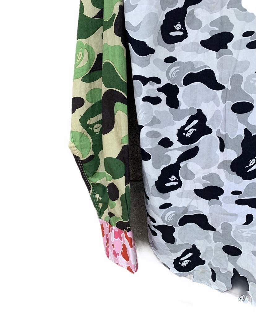 2000 Bape Crazy Camo Long Sleeve Button Shirt - 7