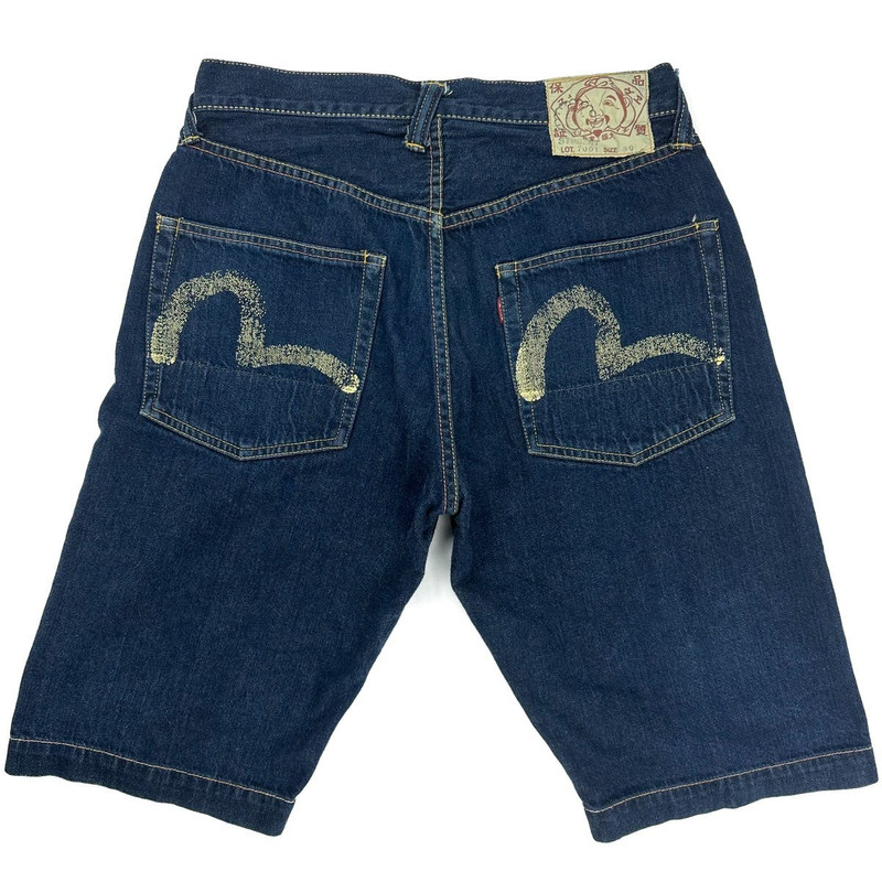EVISU STUDENT DENIM SHORTS - 1