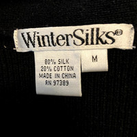 WinterSilks hotsell Sweater Cardigan Button Up Long Sleeve V-Neck Black Medium NWT