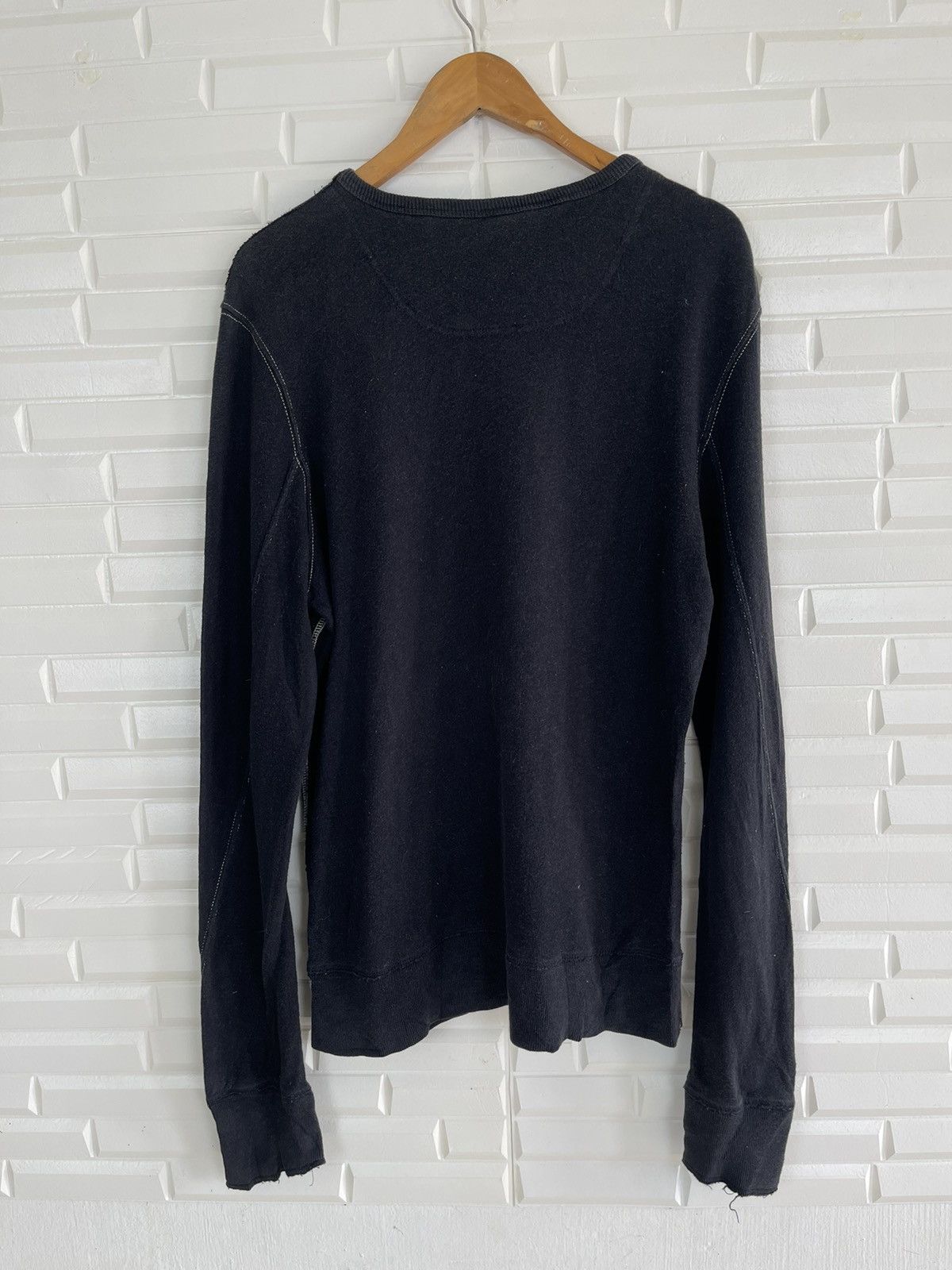 Vintage DIESEL Sweatshirt Black Minimalist - 3