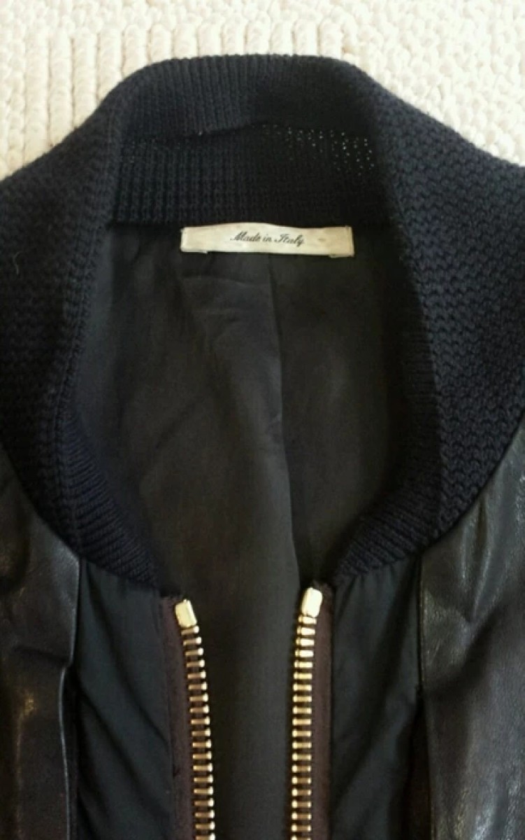 €1361 Mainline Leather-Nylon Bomber Size S/M - 9