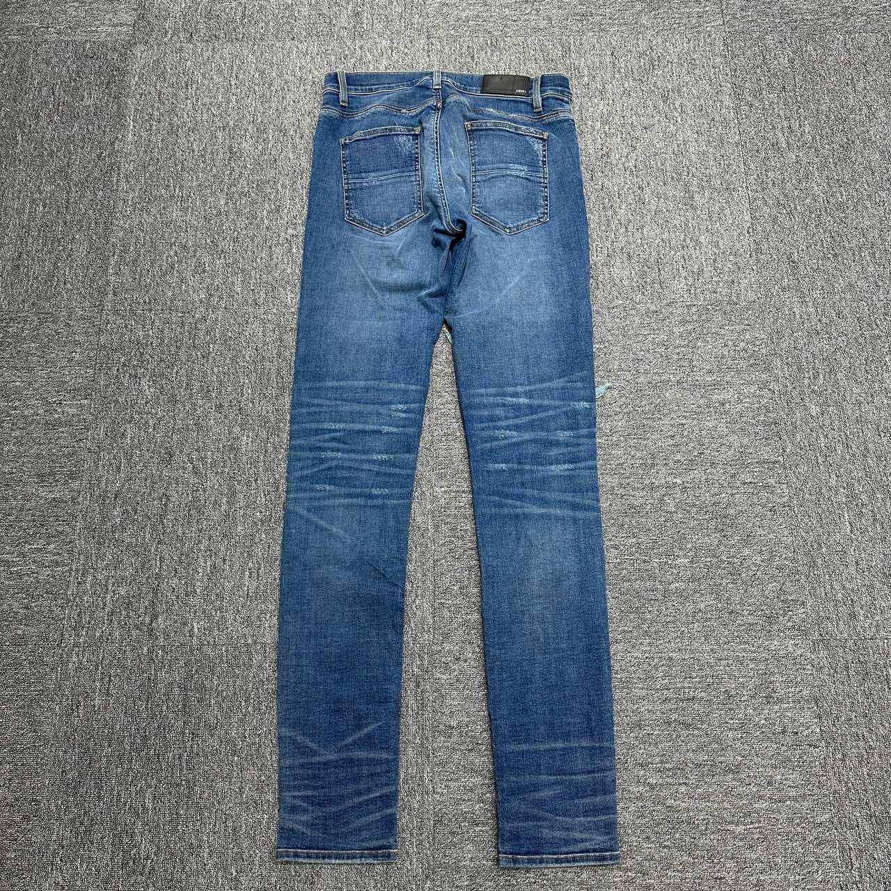 Amiri Mx1 Vintage Blue Patchwork Denim Jeans - 2