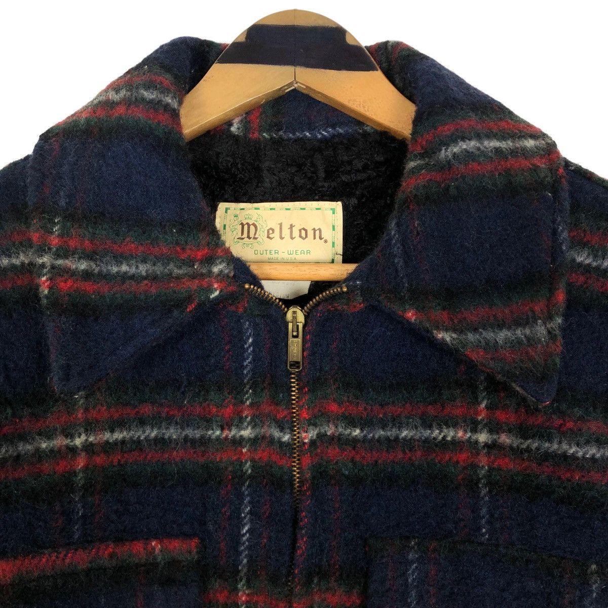 Vintage 90s Melton Outer Wear Wool Flannel Jacket - 6