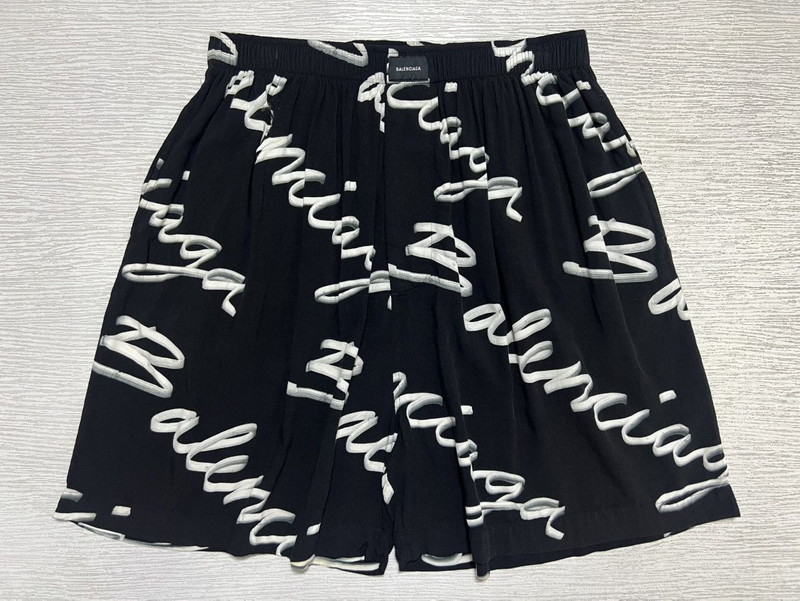 Balenciaga - Scribble Logo Bermuda Shorts - 1
