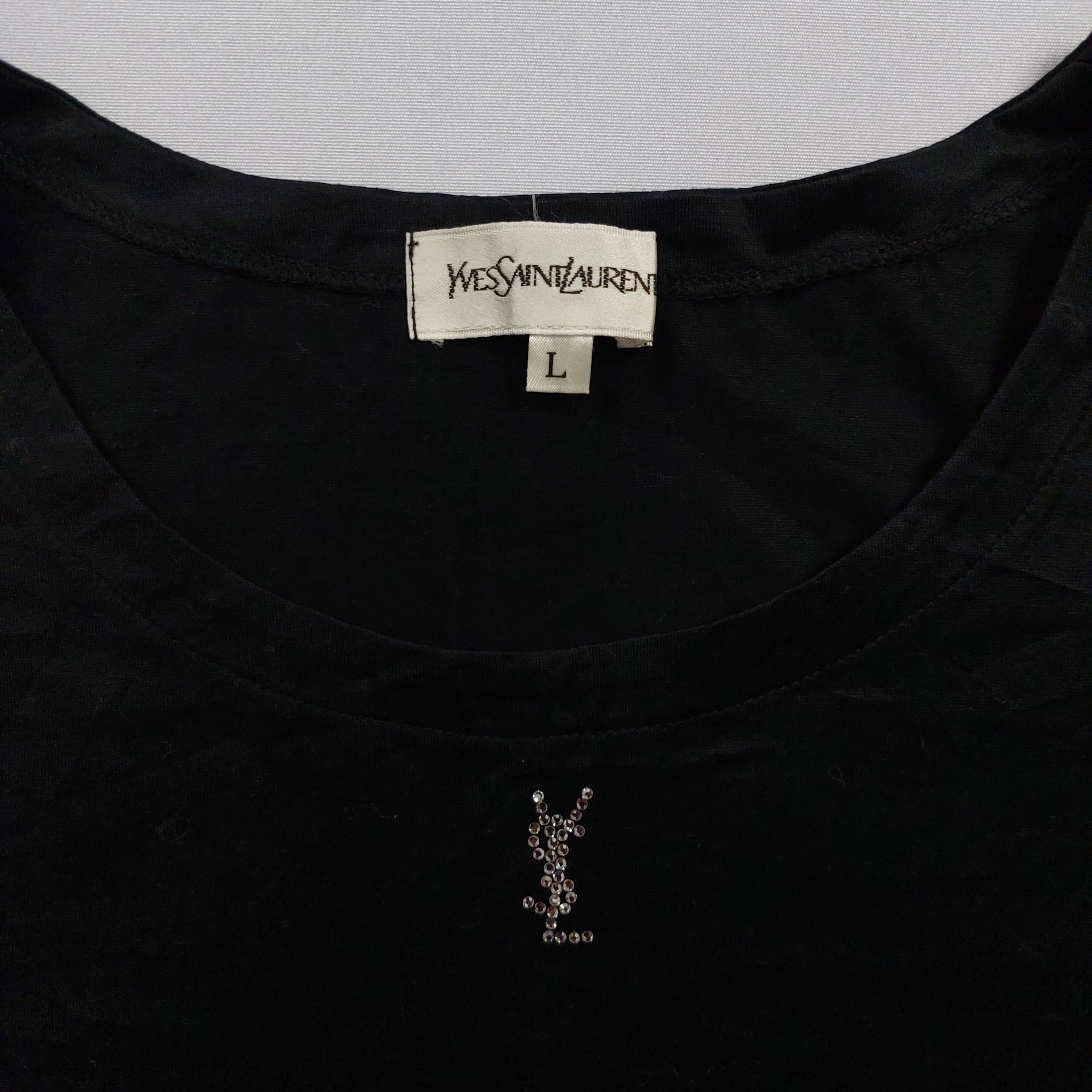 Yves Saint Laurent - Rhinestones Logo - Shirt - 4