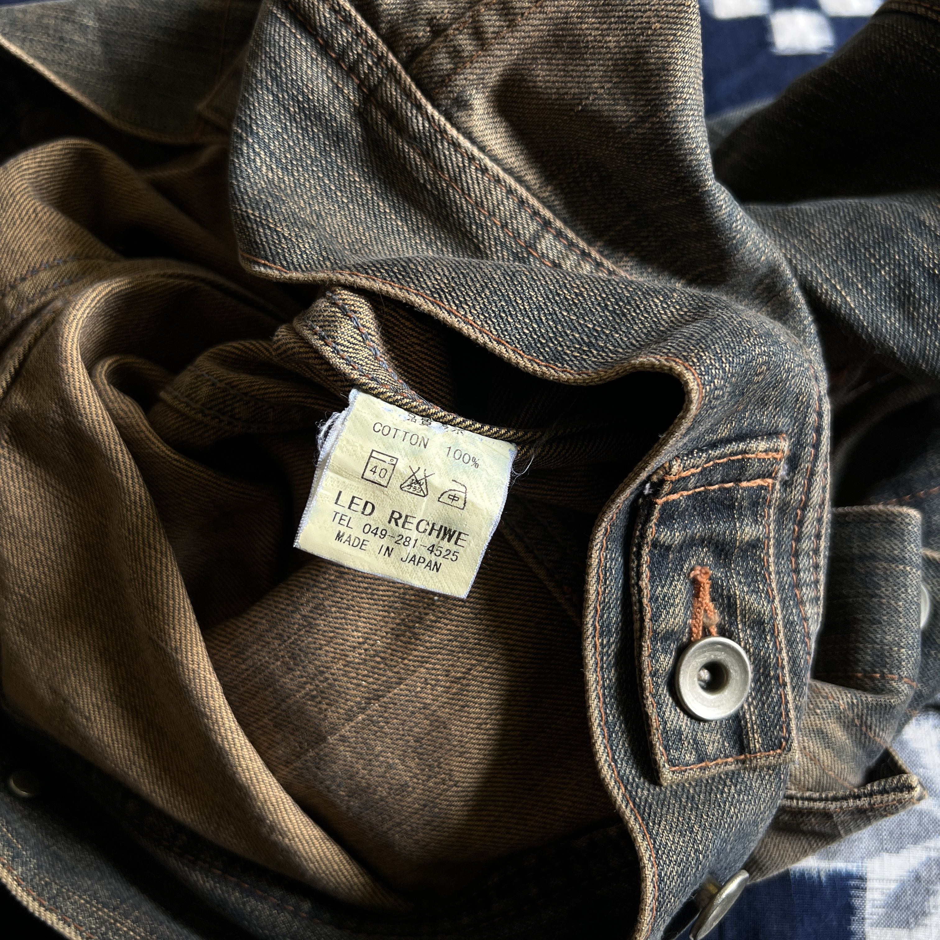 LED ＲＥＣＨWＥ Other Designers Led rechwe mud wash pierced jacket,2000s