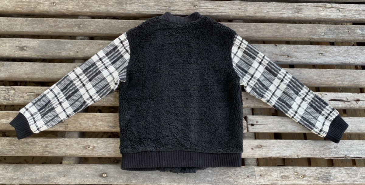 Made In Usa - ŠÊÄ Crochet Sleeves Sherpa Fleece Jacket Made in USA - 7