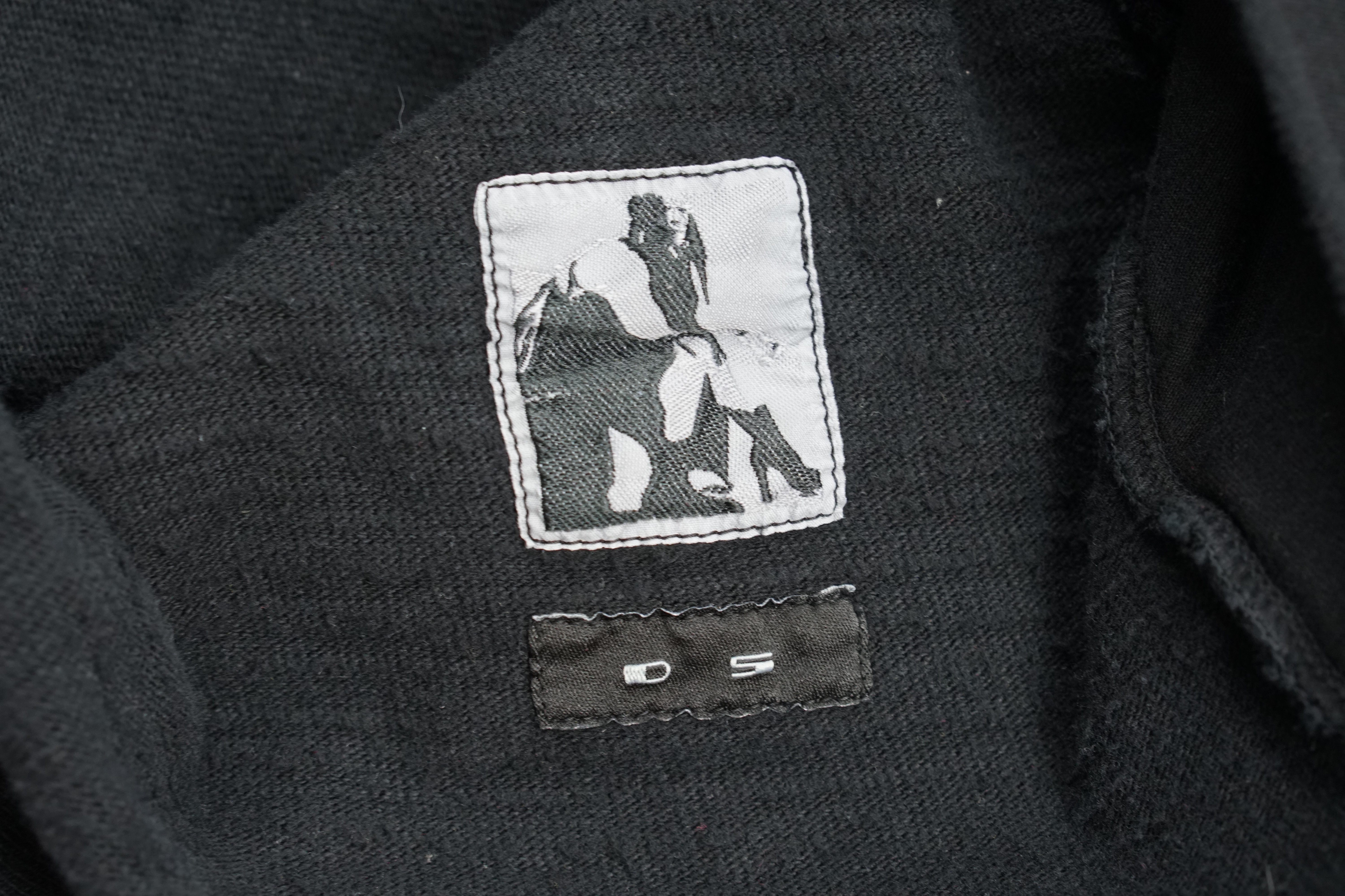 DRKSHDW Black Sweater Shirt Geometric Lines Layerd - 5