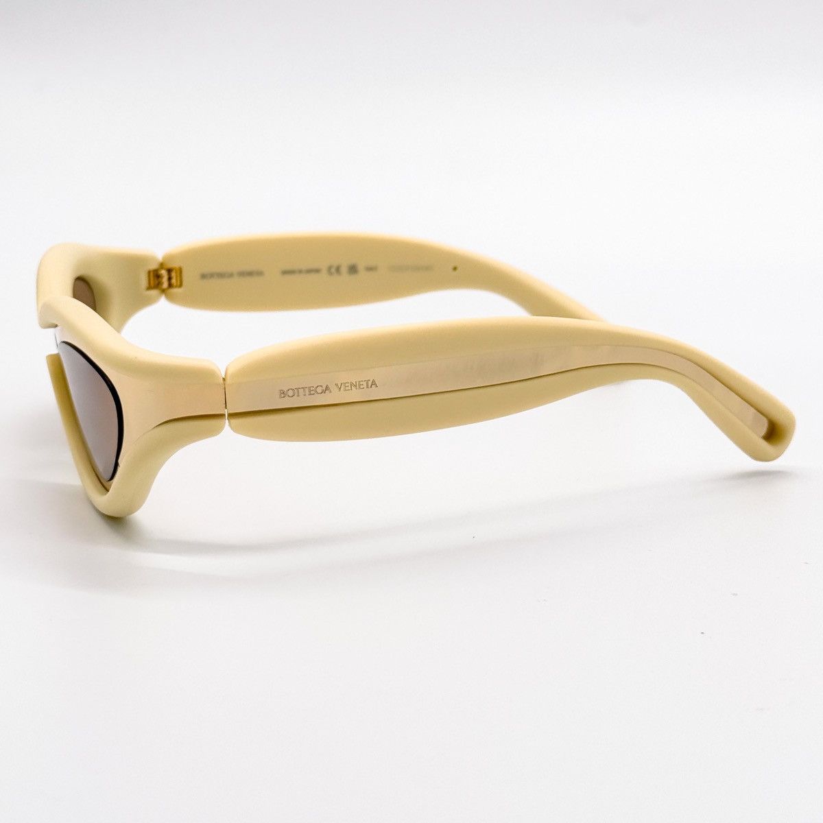 NEW BOTTEGA VENETA BV1211S 005 YELLOW OVAL WOMEN SUNGLASSES - 7