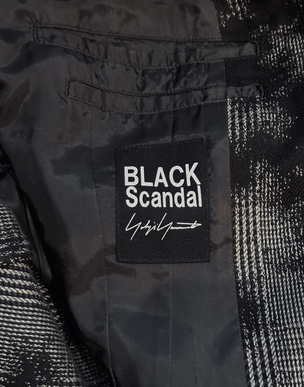 Yohji Yamamoto BlackScandal 2019SS black scandal splash ink deconstruction  suit