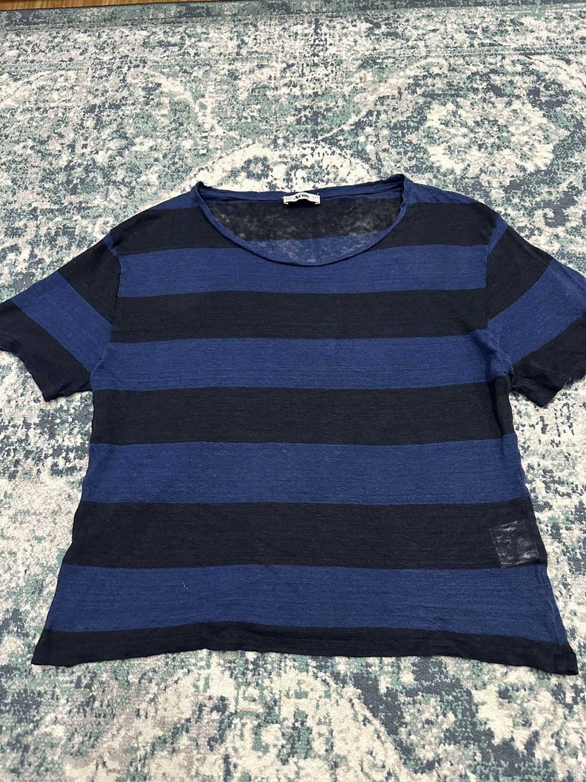SS11 Acne Studios Wonder Stripe Knitted Linen Tee (Boxy) - 3