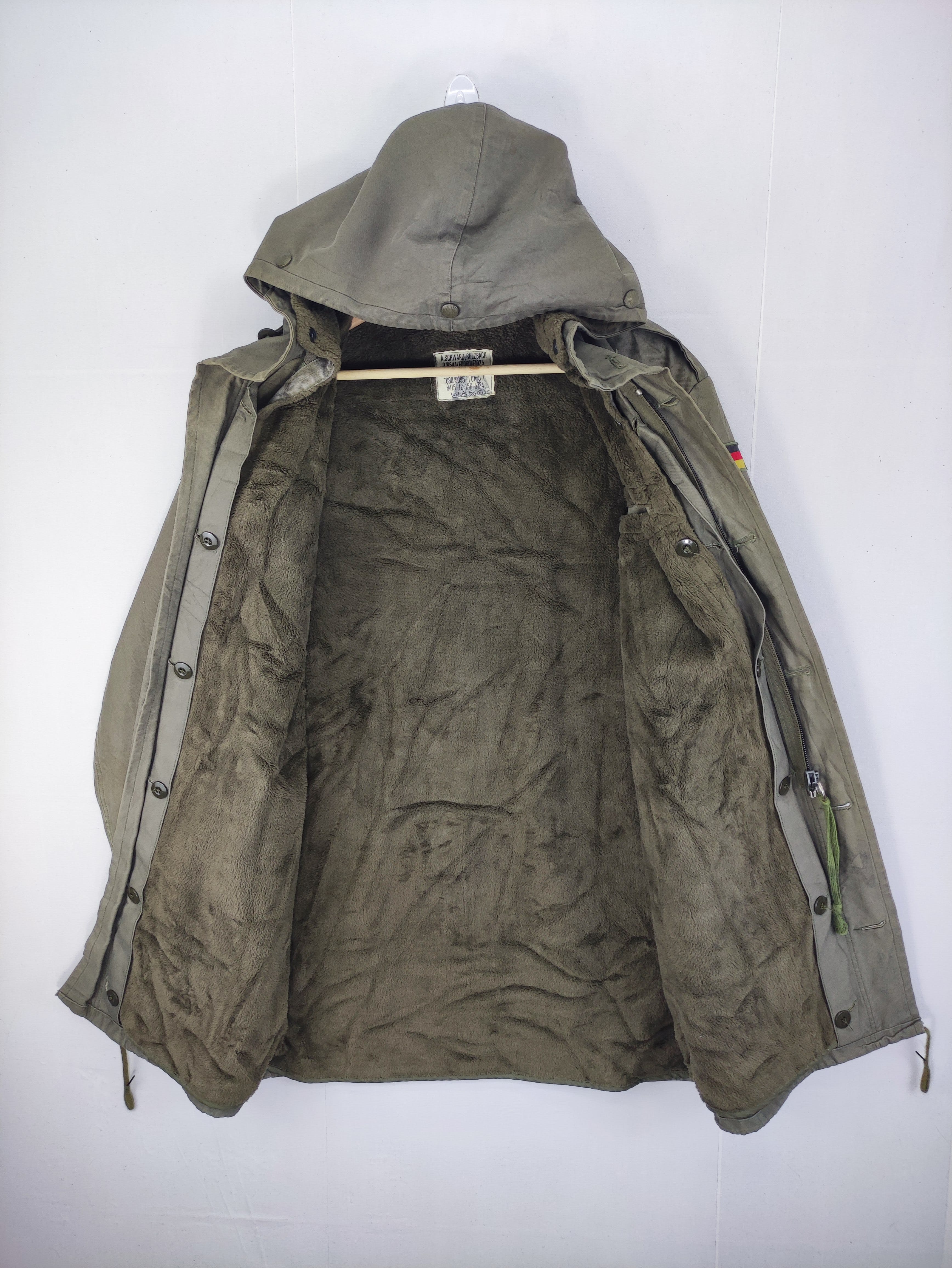 Vintage 80s Germany Military Parka Jacket Hoodie - 6