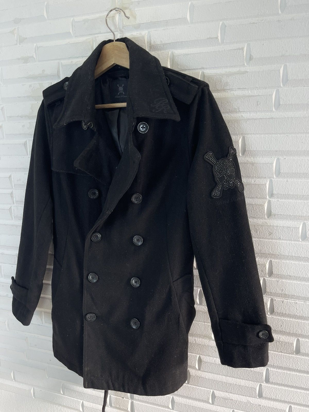 BLACK AVANT GARDE ROEN SKULL WOOL JACKET LGB IF SIX WAS NINE - 1