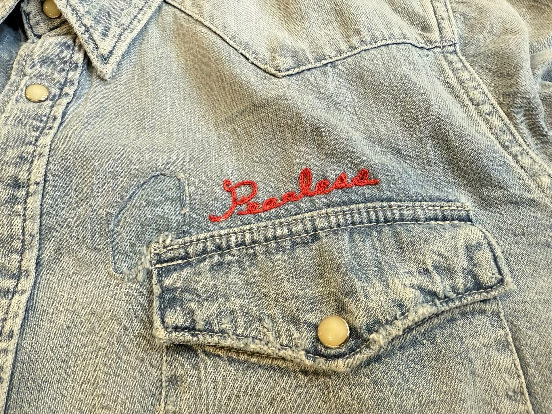VISVIM 24AW SOCIAL SCULPTURE SHIRT CRASH embroidery destruction shirt - 5