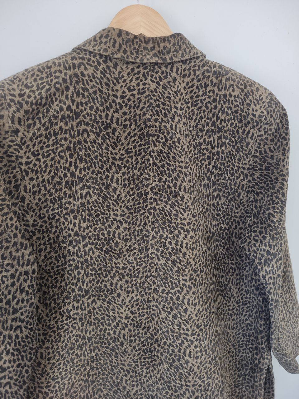 Vintage 70s Partina Tokyo Fur Leopard Graphic Wool Blazer - 6