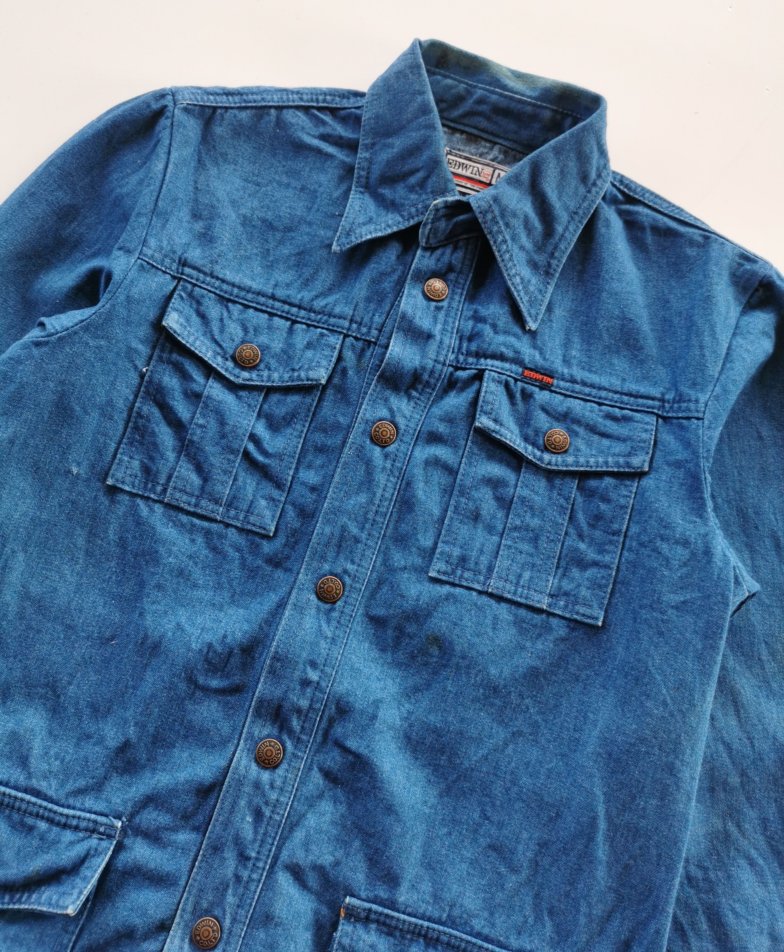 Vintage Edwin Selvedge Long Denim Jackets - 3