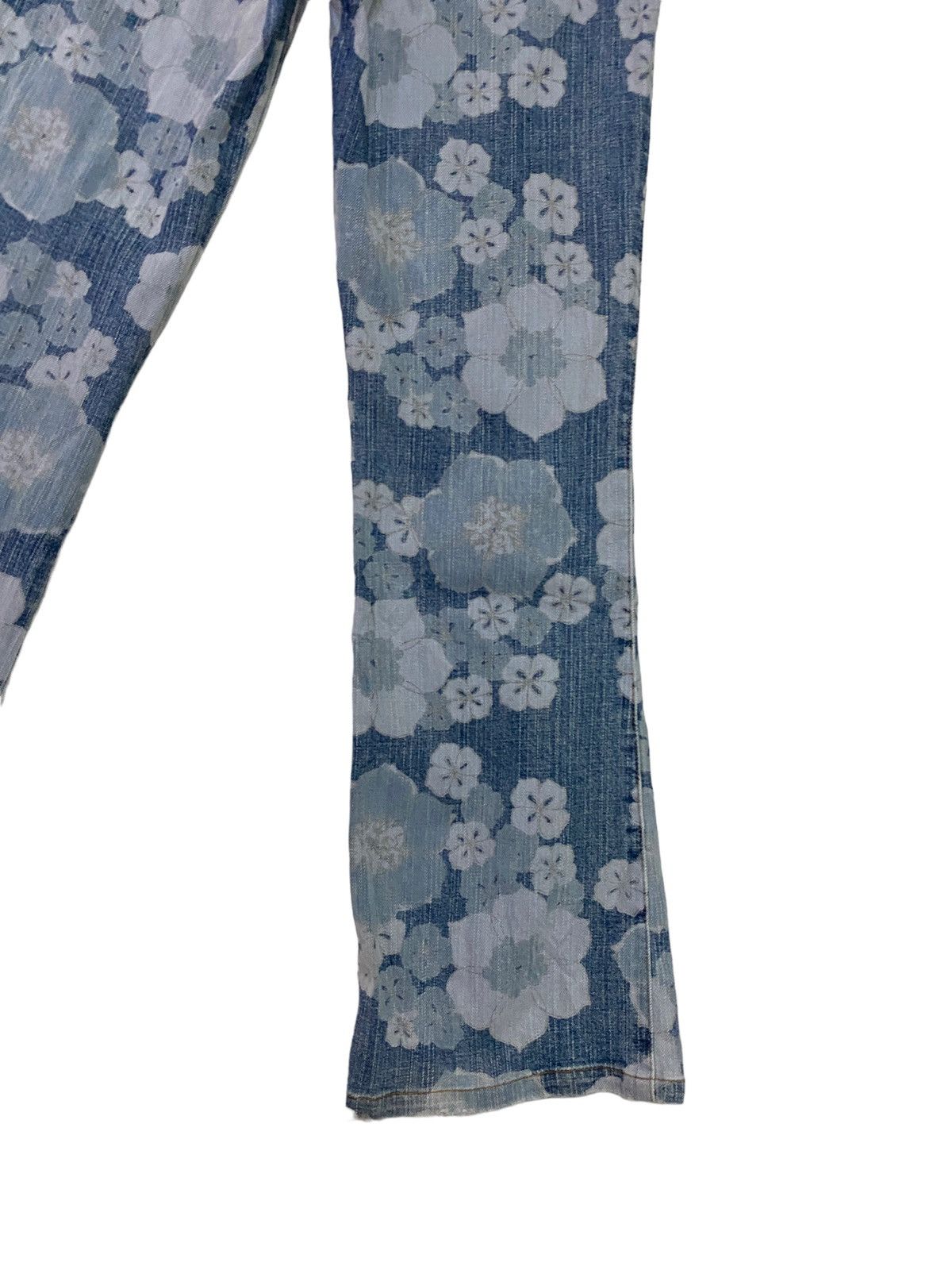 Vintage - Flared LIB-ACE Flower Acidwash Overprint Denim S46K - 11