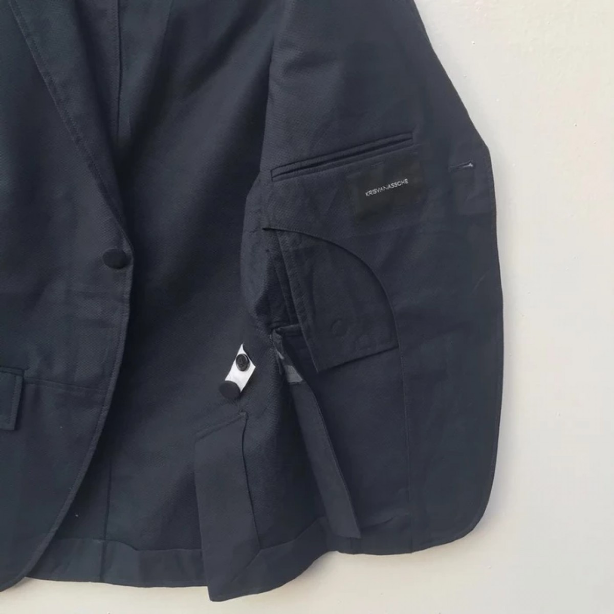 Kris Van Assche - Navy 1button cotton Blazer jacket EU48 Us36 SlimShort - 4