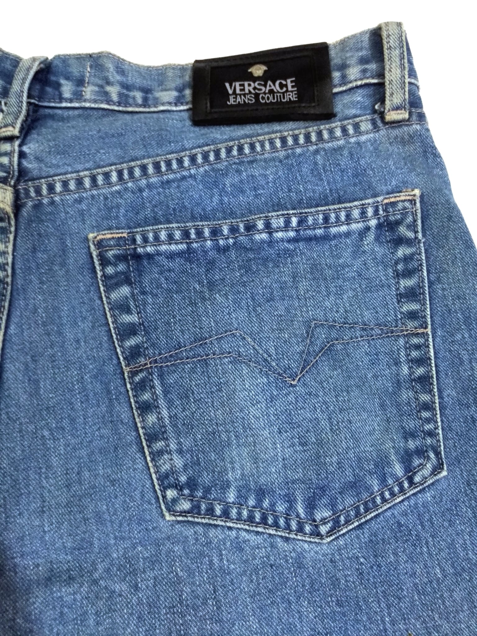 RARE!VTG 90s VERSACE JEANS COUTURE MADE IN ITALY BLUE DENIM - 3