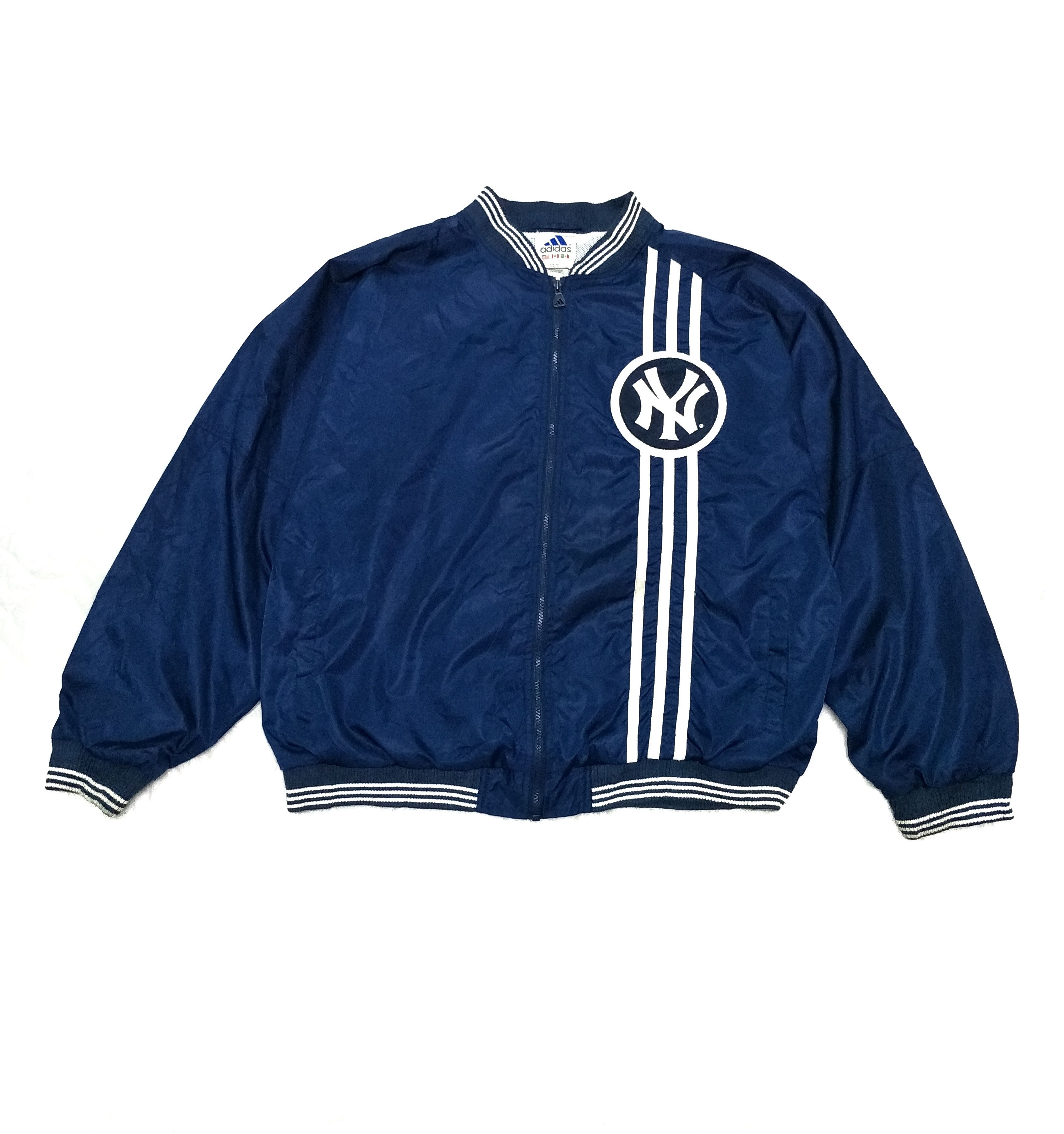 Vintage Adidas NY Navy Oversized Jacket - 1