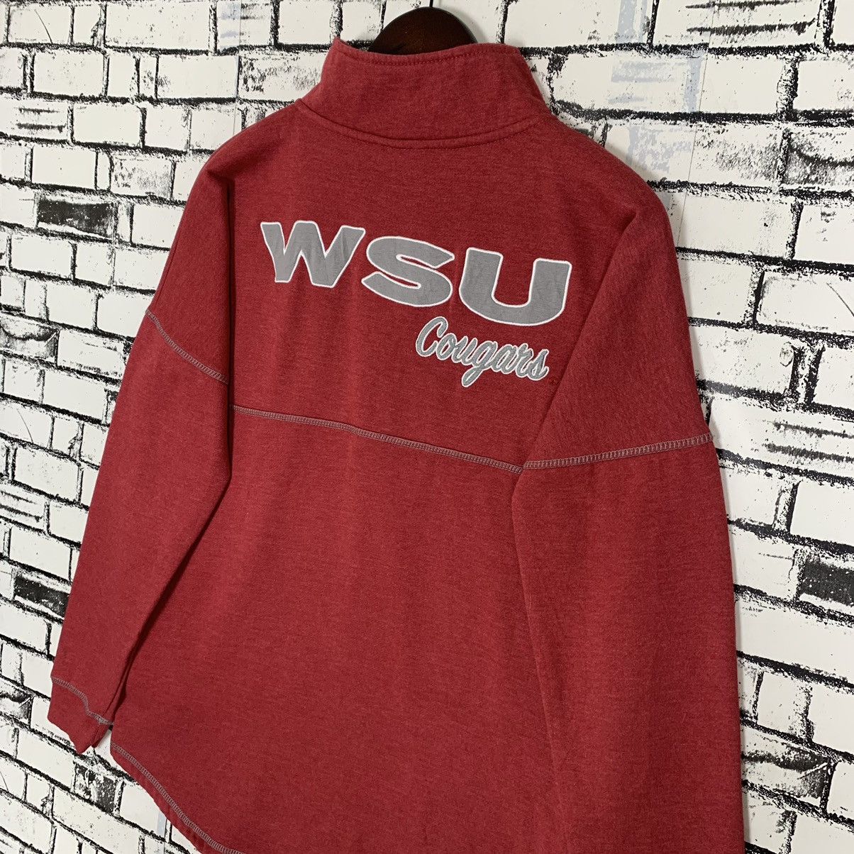 Vintage - Washington State University Cougars Small Logo Half Zip - 10